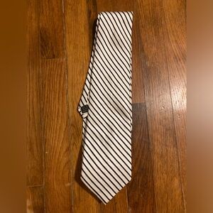 Pronto Uomo silk tie black/white stripes